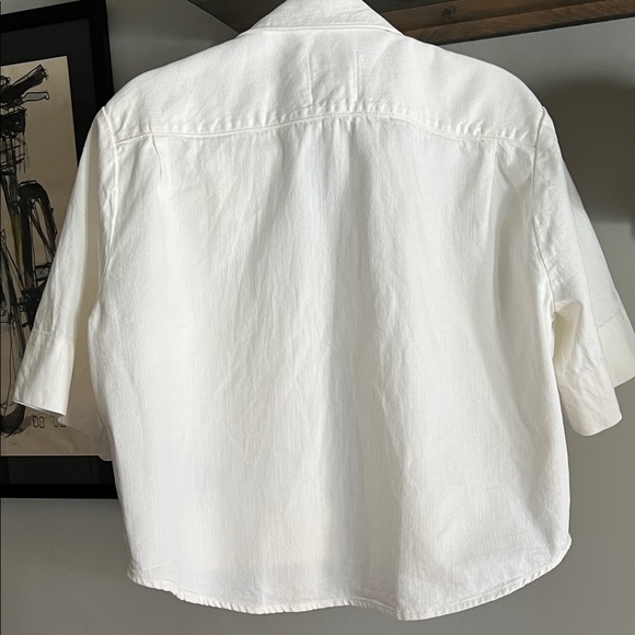 Zara Women’s White Denim Button Down Shirt - Picture 2 of 2